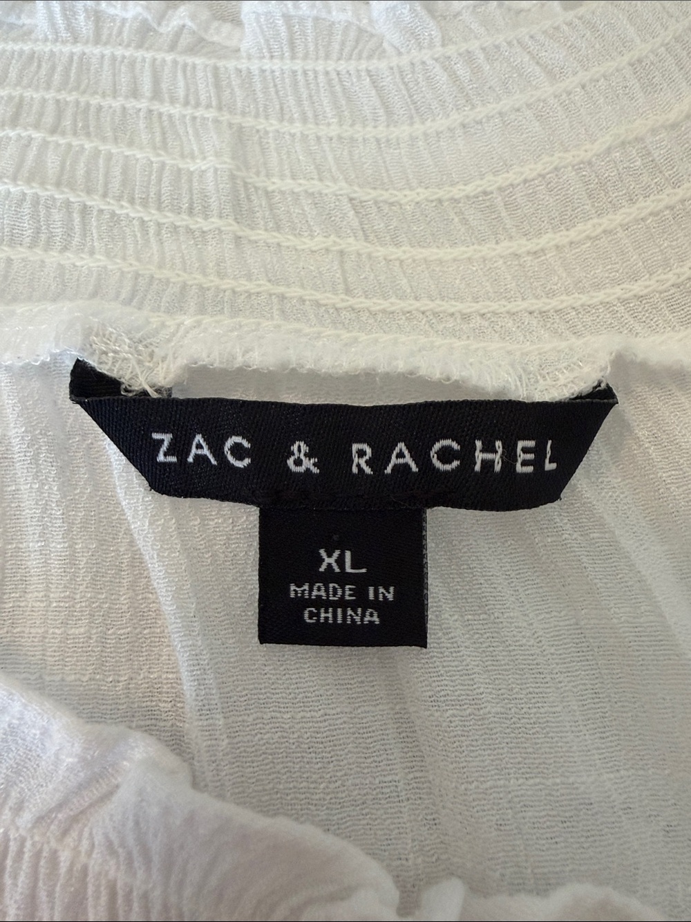 Zac & Rachel White Pintuck Peasant Blouse - Picture 2 of 8